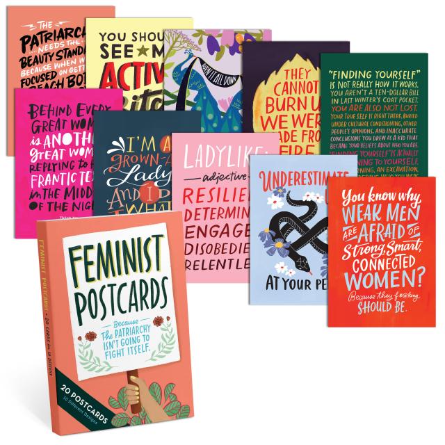 Feminist Postcard Book, 20 Postcards (2 Each 10 Styles)
