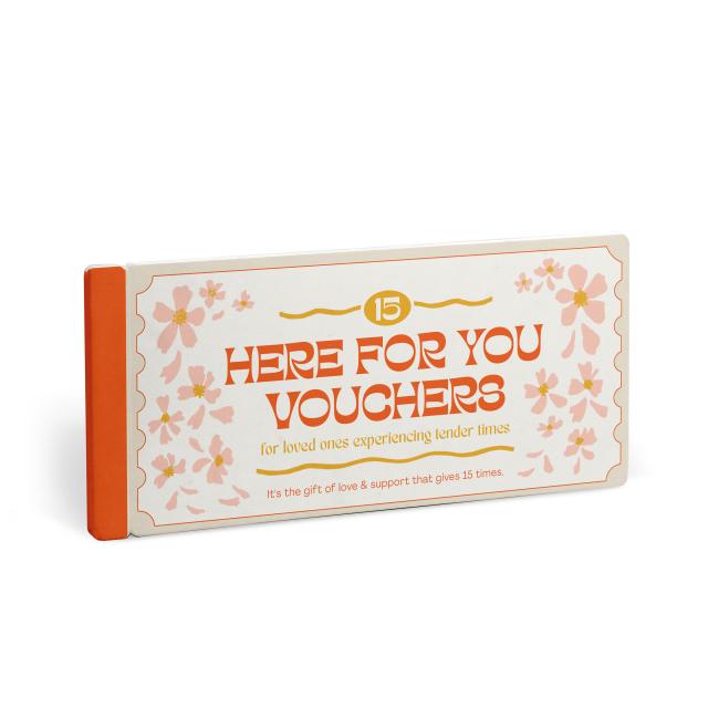 Here-For-You Vouchers, Empathy Gift Coupons, Book of 15 Perforated Vouchers