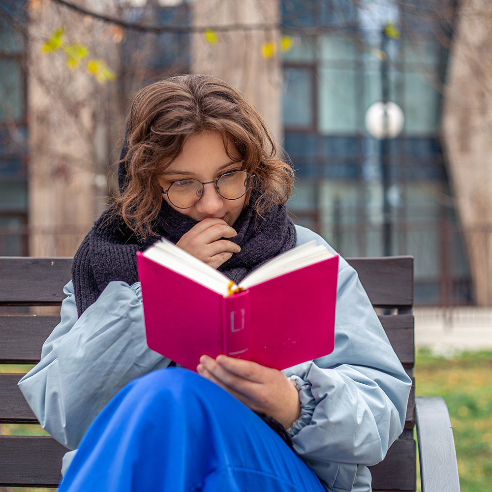 Girl reading book