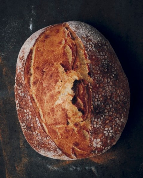 Loaf of sourdough on a table