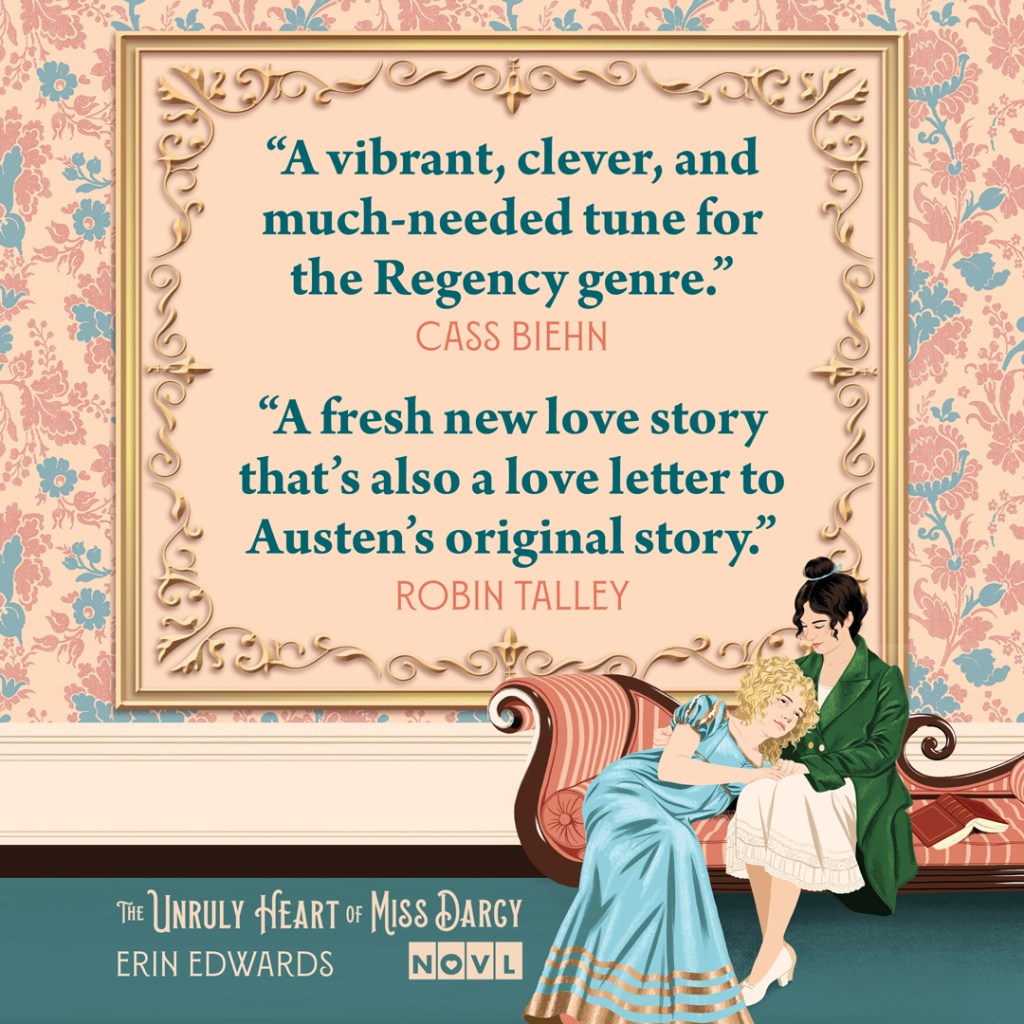 Blurb graphic for The Unruly Heart of Miss Darcy