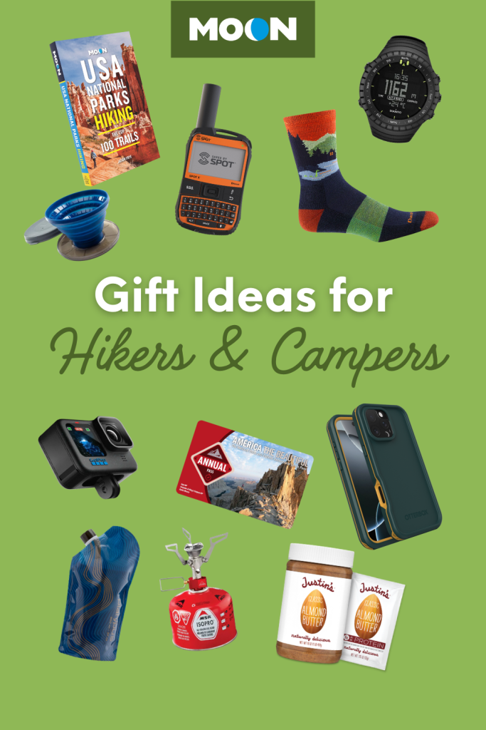 colorful pin graphic with images of gifts scattered around the heading title
