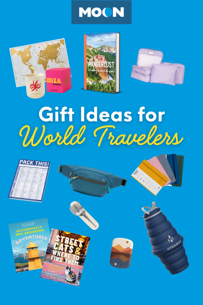 colorful pin graphic with images of gifts scattered around the heading title