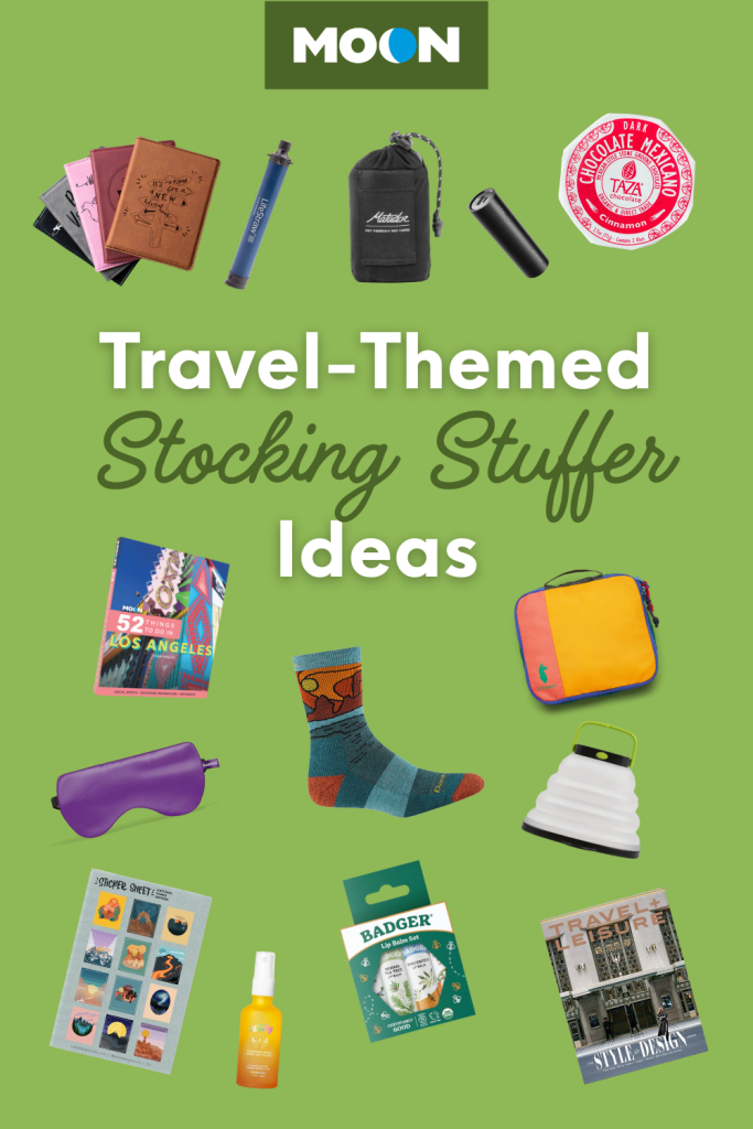 colorful pin graphic with images of gifts scattered around the heading title
