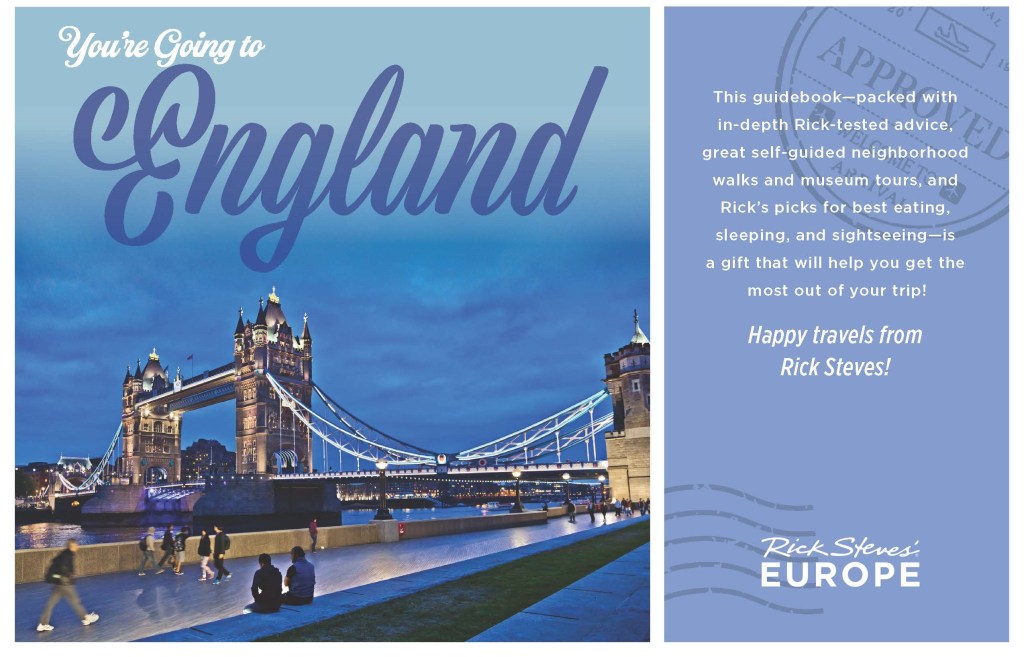 Holiday card featuring England