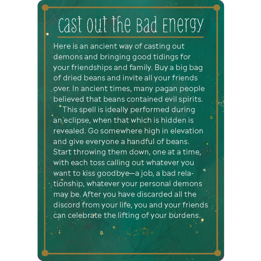 The Cast Out the Bad Energy card from The Practical Witch's Spell Deck