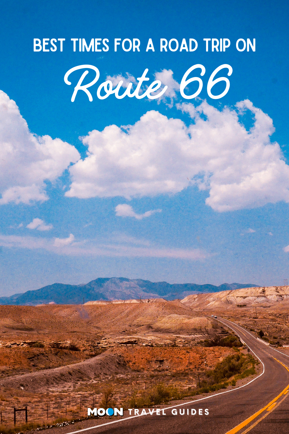 for pinterest: image graphic of a long road stretching through the desert toward mountains with heading text overlaid