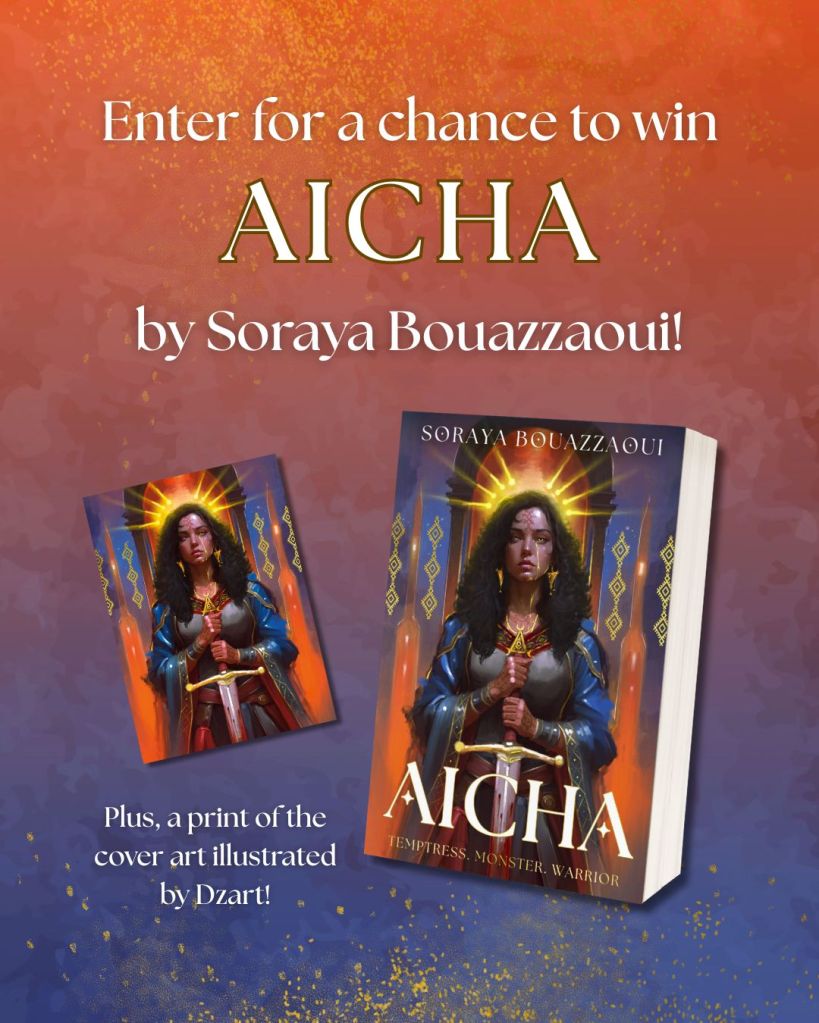 Enter for a chance to win AICHA by Soraya Bouazzaoui! Plus, a print of the cover art illustrated by Dzart!