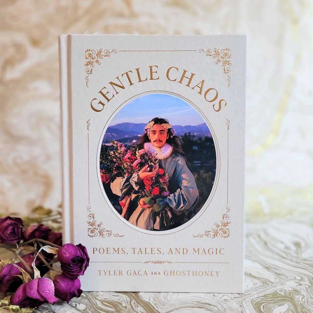 Photo of Gentle Chaos next to dried flowers
