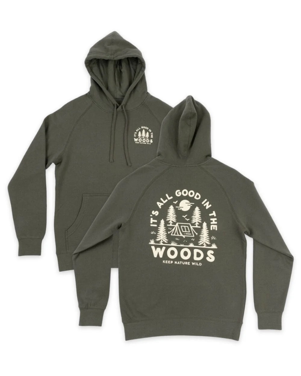 hoodie that says It's all good in the woods