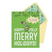 The Pigeon Happy Jolly Merry Holidays! Greeting Card