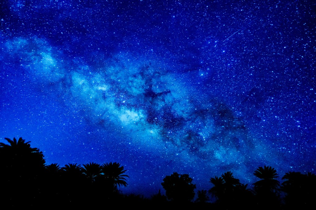A night sky full of stars in Erg Chigaga