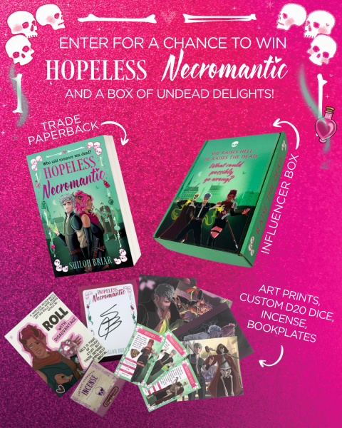 Enter for a chance to win Hopeless Necromantic by Shiloh Briar and a box of undead delights!