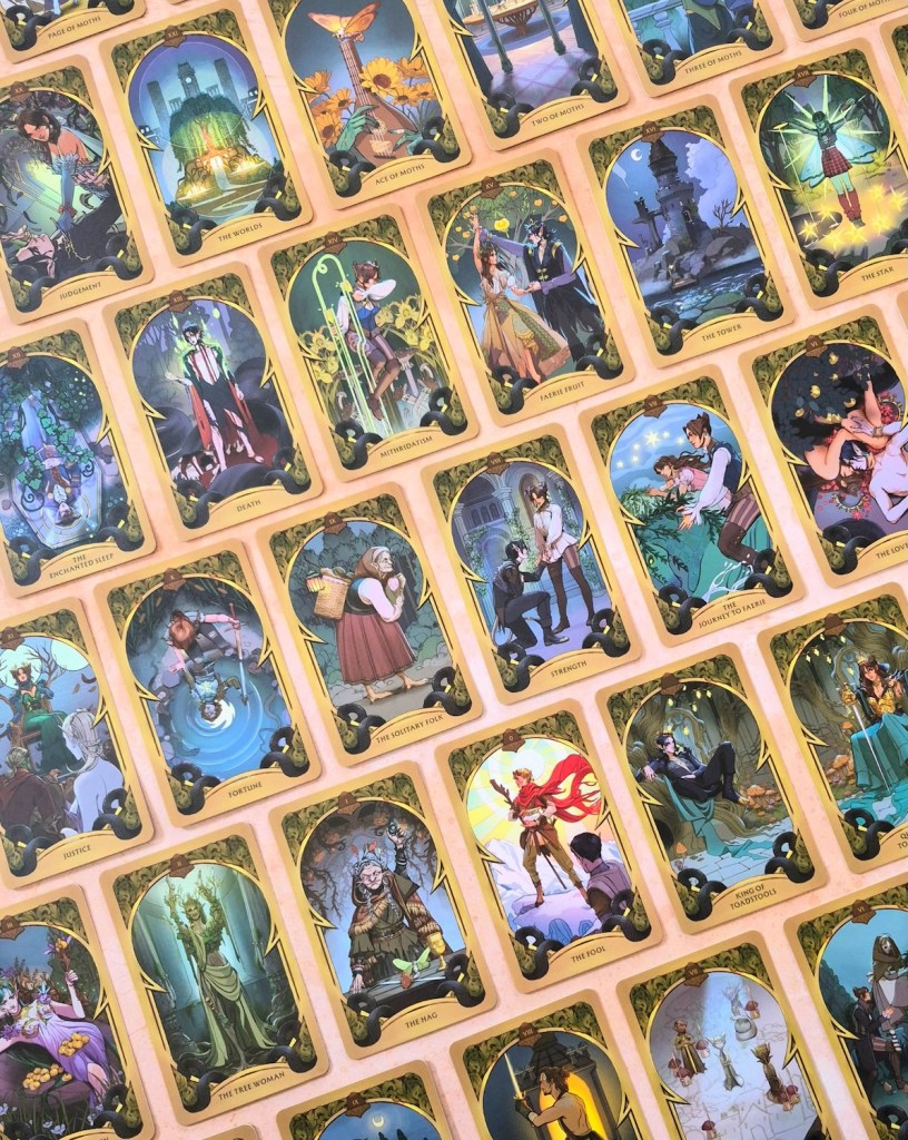 Photo of cards from Holly Black's Faerie Tarot