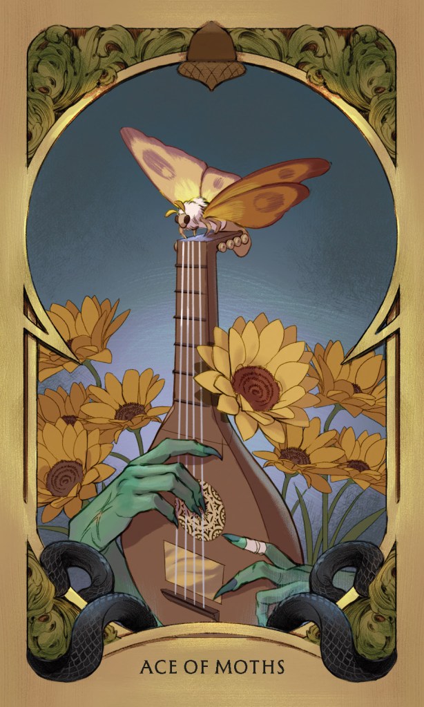 The Ace of Moths card from Holly Black's Faerie Tarot