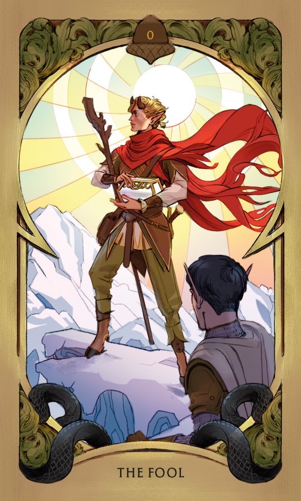 The Fool card from Holly Black's Faerie Tarot