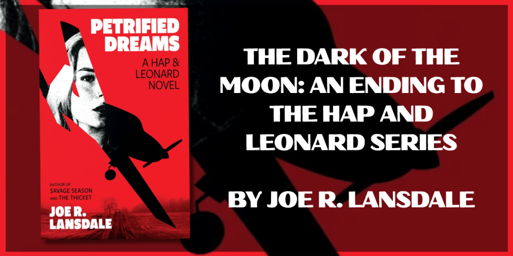 Depiction of Joe R. Lansdale's novel, Petrifed Dreams.