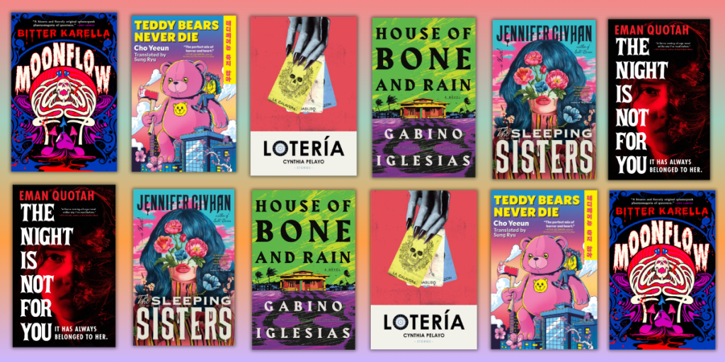 Colorful display of books